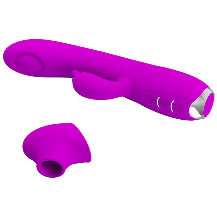 Regina Vibrador + Succionador + Estimulador de Clitoris Purple
