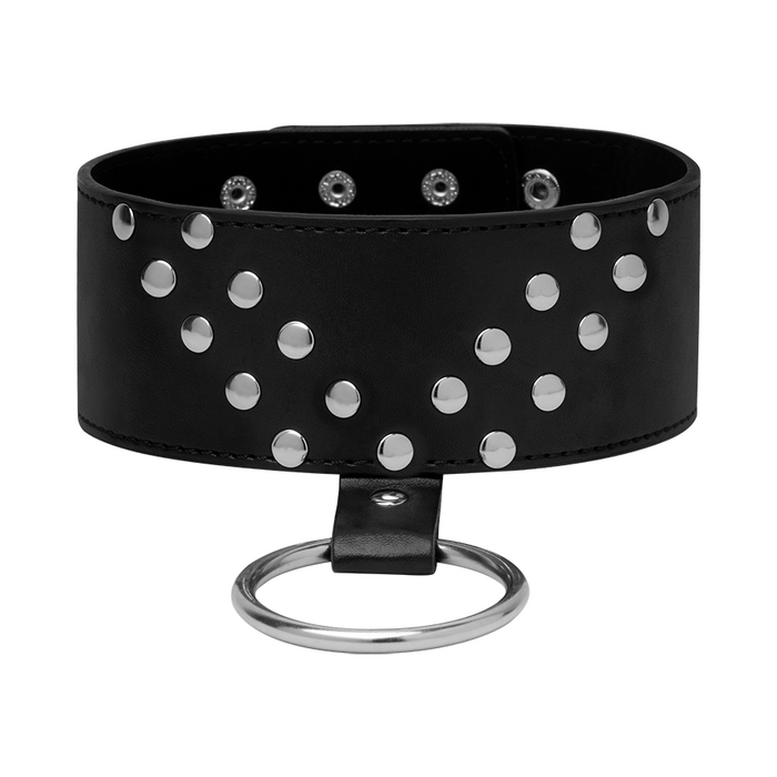Collar With Leash Black Deluxe