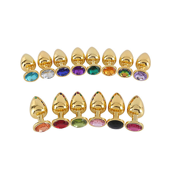 Plug Anal Dorado con Joya Talla S | Ideal para principiantes Plug Anal Dorado con Joya Talla S | Ideal para principiantes